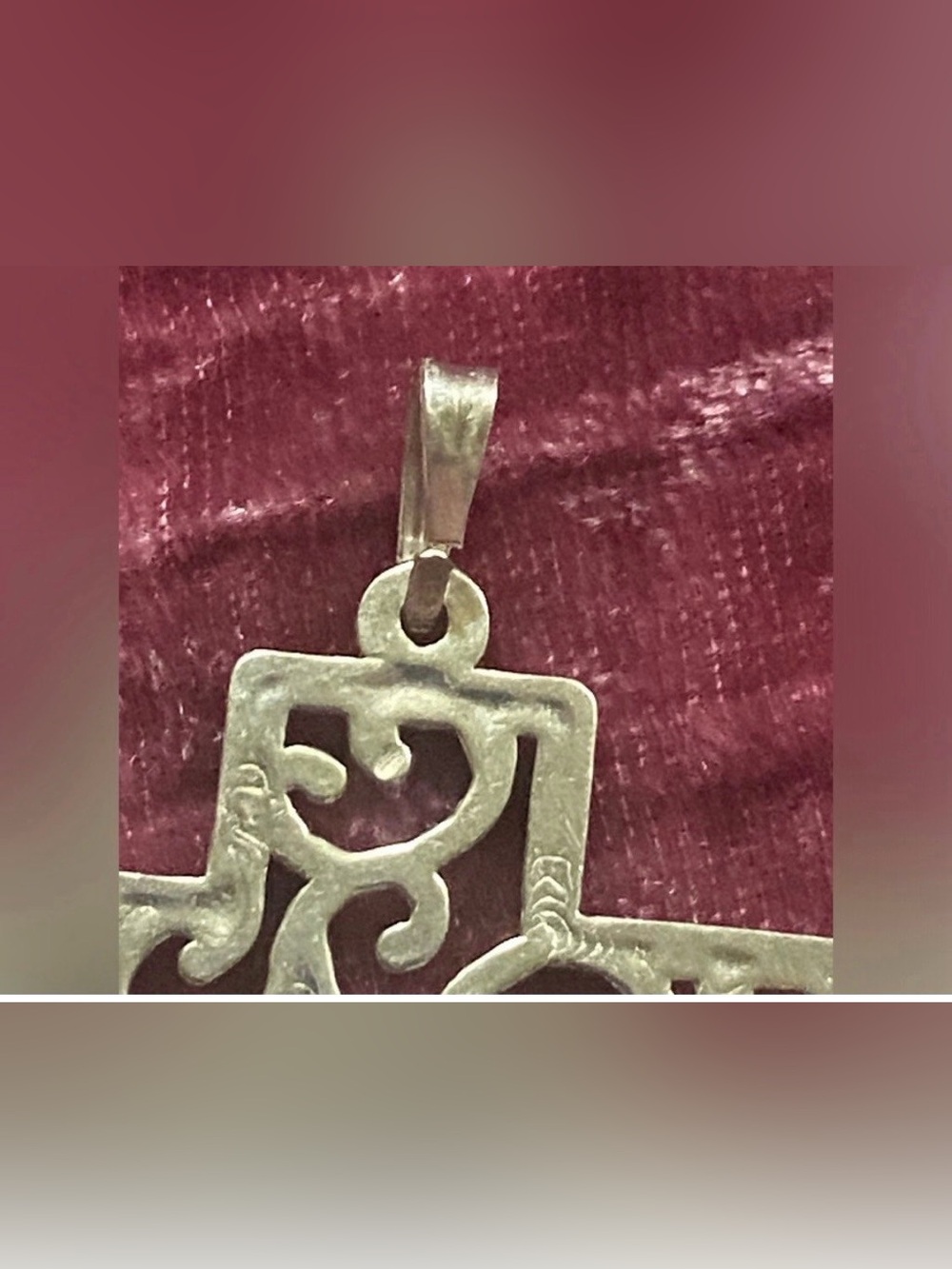 Large Sterling Silver Ornate Cross Pendant #7842 - Picture 5 of 13